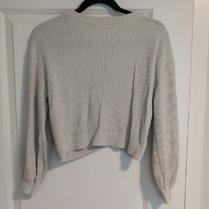 lululemon athletica Light Gray Crew Neck Sweater